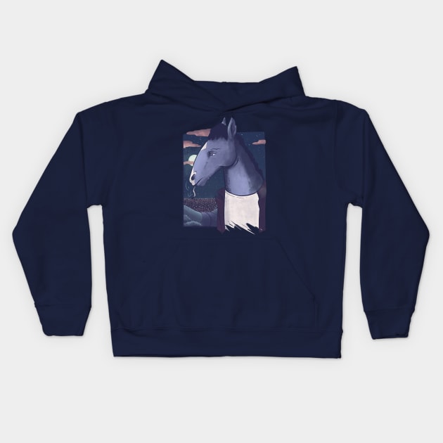 Midnight Blues Kids Hoodie by Lithium